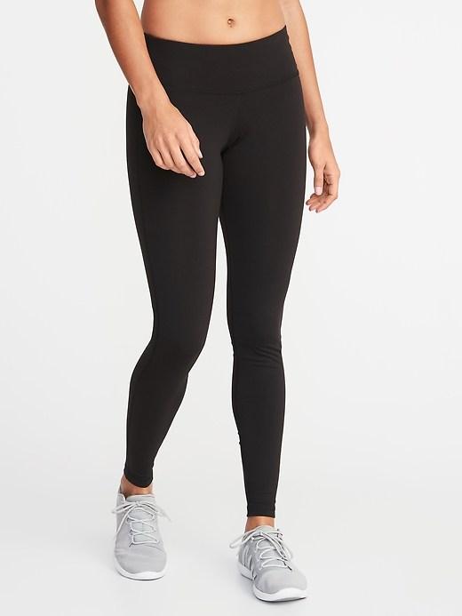 Old Navy Womens Mid-rise Compression Leggings For Women Blackjack Size Xxl