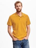 Old Navy Pique Polo For Men - Definitely Dijon