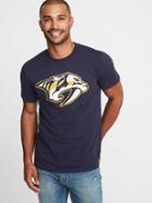 Old Navy Mens Nhl Team Graphic Tee For Men Nashville Predators Size S