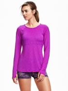 Old Navy Go Dry Long Sleeve Performance Top For Women - Opulent Iris