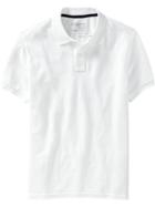 Old Navy Mens New Short Sleeve Pique Polos - Bright White
