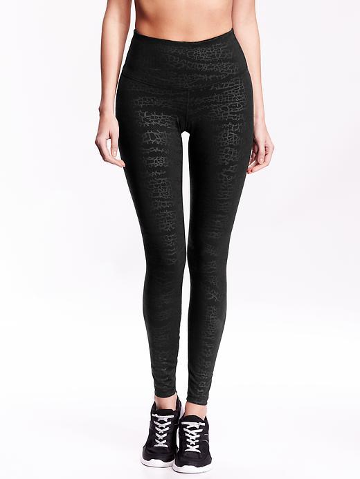 Old Navy Womens High Rise Patterned Compression Leggings Size M Tall - Embossed