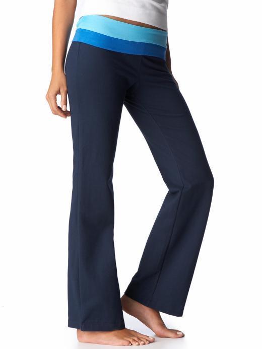 Old Navy Womens Fold Over Yoga Pants - Dark Sea Blue