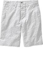 Old Navy Mens Slim Fit Twill Shorts 9 1/2&quot; Size 44w Big - Gray Floral Print