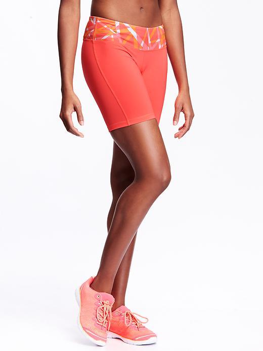 Old Navy Womens Active Go Dry Compression Shorts 8&quot; Size L - Beta Breakers Neo Poly