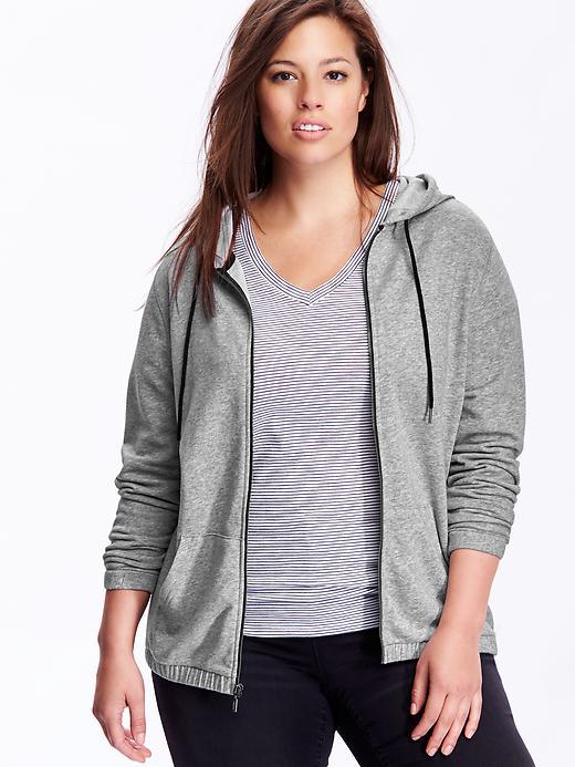 Old Navy Womens Plus Zip Front Hoodies Size 1x Plus - Heather Gray