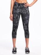 Old Navy Go Dry High Rise Compression Crops For Women - Neutral Floral