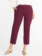 Old Navy Womens Mid-rise Fitted Harper Pants For Women Chilled Sangria Size 4