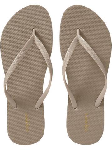 Old Navy Womens Classic Flip Flops - Fossilized