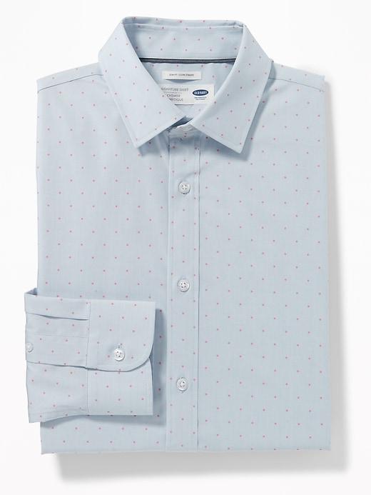 Old Navy Mens Slim-fit Built-in Flex Signature Non-iron Shirt For Men Sky Captain Size Xs