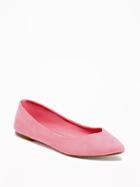 Old Navy Sueded Pointy Ballet Flats For Women - Pink A Boo