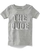Old Navy Graphic Print Sleep Tee - Heather Grey