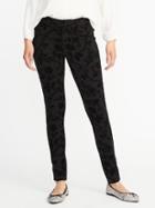 Old Navy Womens Mid-rise Pixie Full-length Pants For Women Black Floral Size 20