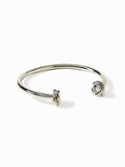 Old Navy Knotted Cuff Bangle Bracelet For Women - Silver