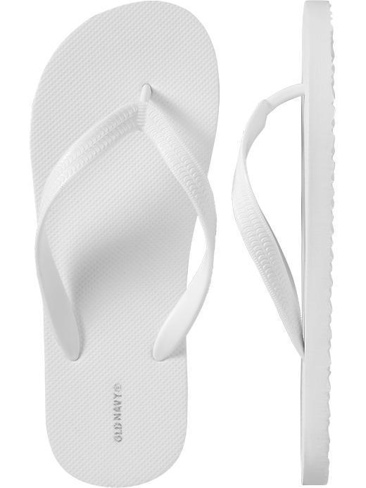 Old Navy Mens New Classic Flip Flops - White