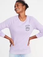 Old Navy Womens Relaxed Graphic Crew-neck Sweatshirt For Women Adventure Together Size L