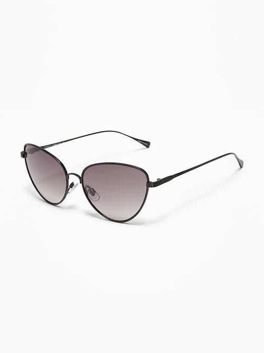 Wire-frame Cat's Eye Sunglasses For Women