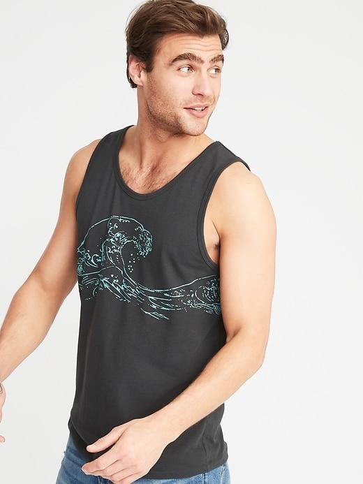 Graphic Soft-washed Tank For Men