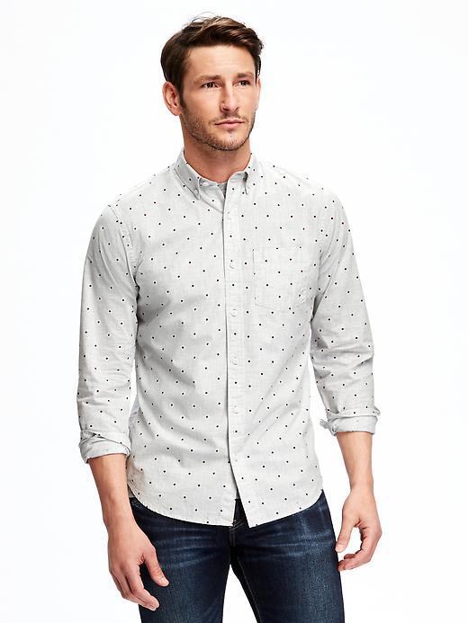 Old Navy Slim Fit Heathered Plaid Shirt For Men - Meadow Mauve