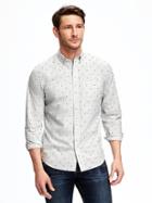 Old Navy Slim Fit Heathered Plaid Shirt For Men - Meadow Mauve
