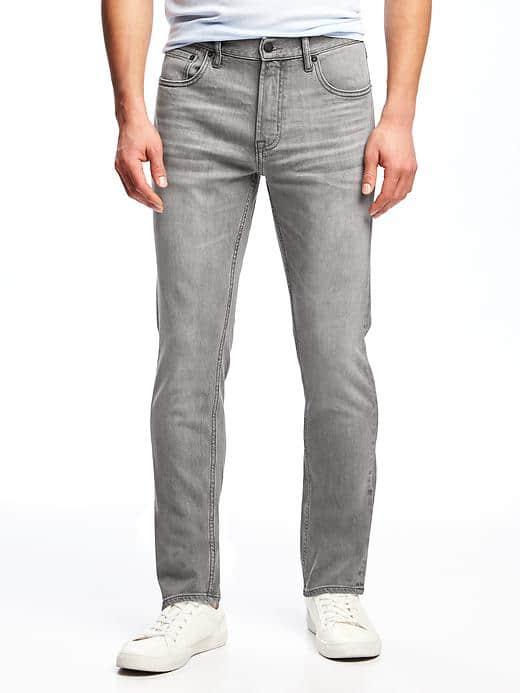 Old Navy Built In Flex Skinny Jeans For Men - Light Gray
