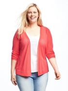 Old Navy Short Open Front Plus - Coral Tropics