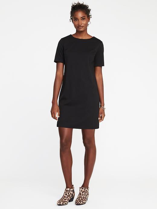 Old Navy Womens Ponte-knit Shift Dress For Women Blackjack Size Xs