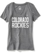 Old Navy Mlb Team V Neck Tee For Women - Colorado Rockies