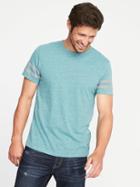 Old Navy Mens Soft-washed Football-style Tee For Men Warmer Waters Size L