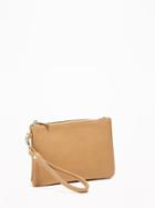 Old Navy Womens Zip-top Charging Wristlet Clutch For Women Tan Size One Size