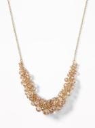 Old Navy  Faceted-bead Cluster Necklace For Women Smoky Gray Size One Size