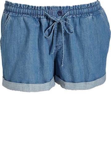 Old Navy Old Navy Womens Plus Drawstring Chambray Shorts 3&quot; - Denim Bottom