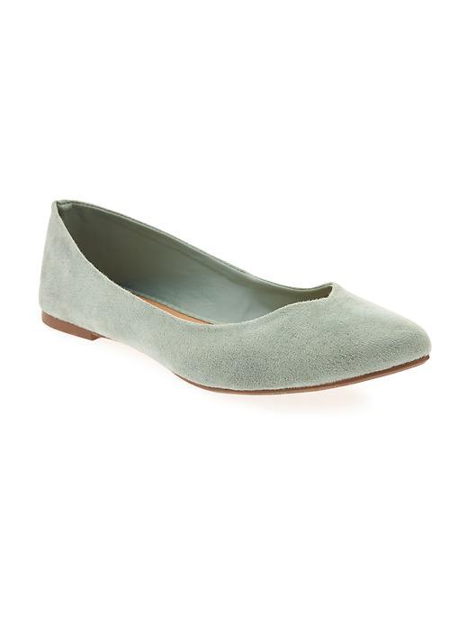 Old Navy Sueded Pointy Ballet Flats For Women - Thyme To Go