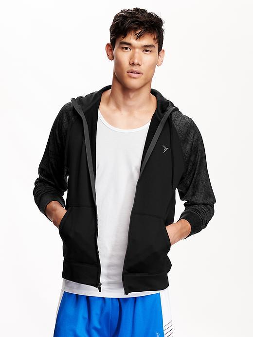 Old Navy Mens Zip Front Hoodie Size Xxl Big - Black