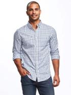 Old Navy Regular Fit Summer Weight Oxford Shirt For Men - Calla Lily