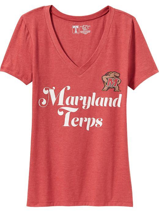 Old Navy Womens College Team V Neck Tee Size L - Maryland