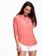 Old Navy Relaxed Cocoon Hoodie For Women - Coral Tropics