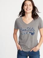 College-team Graphic V-neck Tee For Women