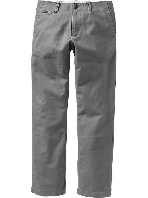 Old Navy Mens New Broken In Straight Leg Khakis - Gray Stone