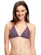 Old Navy Triangle String Bikini Top For Women - Red Tile