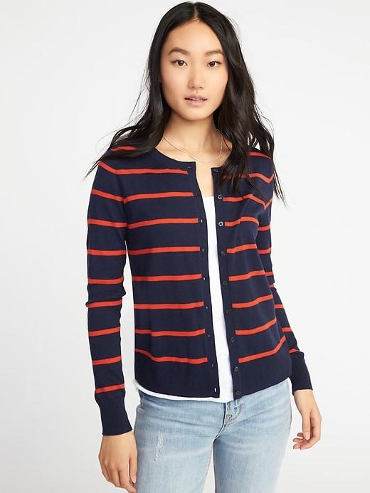 Old Navy Womens Classic Striped Cardi For Women Blue & Red Stripe Size Xxl