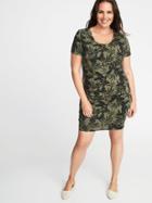Old Navy Womens Plus-size Scoop-neck Bodycon Dress Camotanical Size 4x