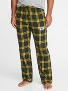 Old Navy Mens Nfl Team-graphic Flannel Sleep Pants For Men Green Bay Packers Size L