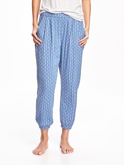Old Navy Ikat Lounge Pants - Light Blue Print