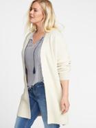 Old Navy Womens Textured Open-front Plus-size Cardi Coat Creme Size 3x