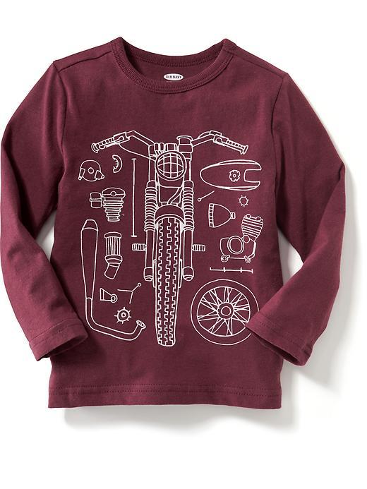 Old Navy Long Sleeve Graphic Tee - Marin Berry