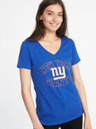 Old Navy Womens Nfl Team Graphic V-neck Tee For Women Giants Size L