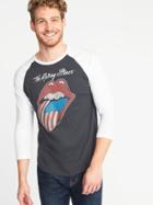 Old Navy Mens The Rolling Stones 3/4-sleeve Tee For Men Panther Size L