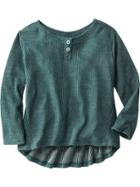 Old Navy Hi Lo Henley Top Size 2t - Night Dive
