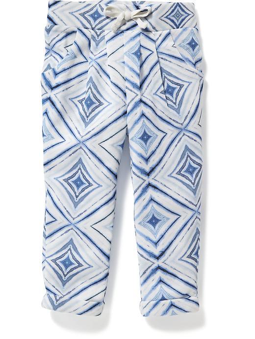 Old Navy Patterned Knit Pants - Blue Geometric